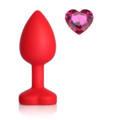 Dop Anal Brighty, Small, Silicon, Rosu/Roz, Mokko Toys