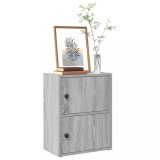 vidaXL Bibliotecă, gri sonoma, 40x24x52 cm, lemn prelucrat