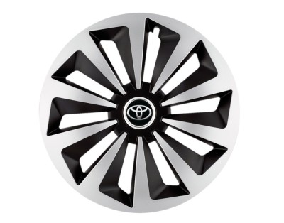 Set 4 capace roti Fox Gri-Negru R16 pentru gama auto Toyota foto