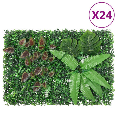 &amp;nbsp;vidaXL Gard din plante artificiale,&amp;nbsp;24 buc., verde, 40x60 cm foto