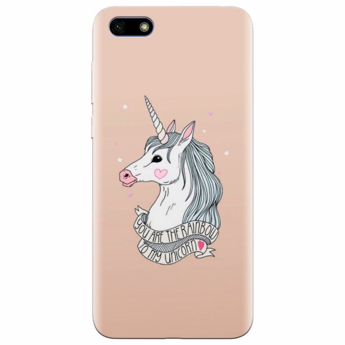 Husa silicon pentru Huawei Y5 2018, Cute Rose Gold