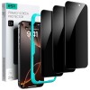 Folie de protectie Ecran Privacy ESR pentru Apple iPhone 17 Pro, Sticla Securizata, Full Glue, Set 3 bucati