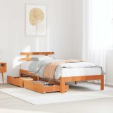 Cumpara ieftin Cadru de pat, maro ceruit, 90x200 cm, lemn masiv de pin