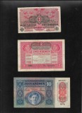 Set Austria Austro Ungaria 1 + 2 + 10 + 20 + 100 kronen coroane VG-F