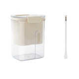 Kit presa pentru branza, flippy, filtru de iaurt, strecuratoare de iaurt grecesc, filtru de lapte, 18x9.7x13 cm, lingura alba 20x1.6 cm, alb