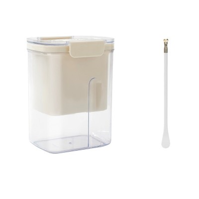 Kit Presa Pentru Branza, Cyrax, Filtru de Iaurt, Strecuratoare de Iaurt Grecesc, Filtru de lapte, 18x9.7x13 cm, Lingura Alba 20x1.6 cm, Alb foto