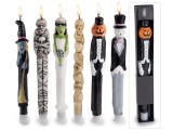 Cumpara ieftin Set 6 lumanari Halloween ceara multicolora cu led cm 4 x 2,5 x 30 H