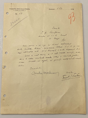 Corneliu Moldovanu - document vechi - manuscris, semnatura olografa foto