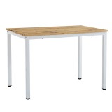 Cumpara ieftin Masa dining Witte, Pako World, MDF, Sonoma cu picioare albe, 110x70x76 cm