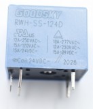 24VDC 15A-250VAC RELEU PCB, 1 CIRCUIT RWH-SS-124D GOODSKY