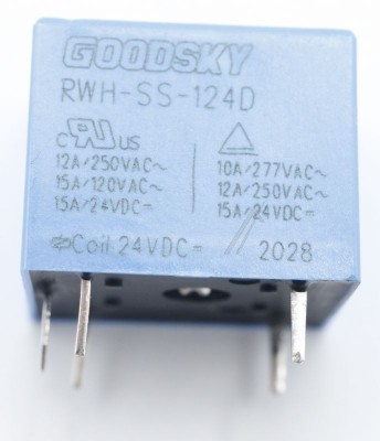 24VDC 15A-250VAC RELEU PCB, 1 CIRCUIT RWH-SS-124D GOODSKY foto