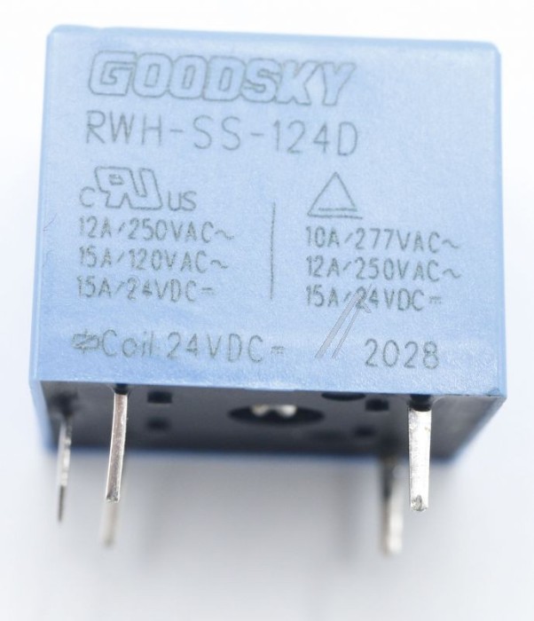24VDC 15A-250VAC RELEU PCB, 1 CIRCUIT RWH-SS-124D GOODSKY
