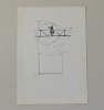 Mihu Vulcanescu &quot;Podul&quot; desen, Scene gen, Cerneala, Realism
