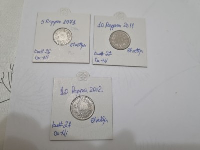 monede elvetia 3v. de 5 si 10r foto