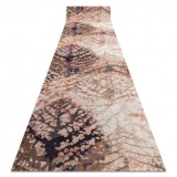 Traversa anti-alunecare DIGITAL - LEAVES Frunze bej / roz, 100 cm