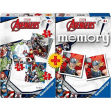 Puzzle + Joc Memory Avengers, 25 36 49 Piese, Ravensburger