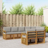 vidaXL Seturi de canapele cu pernă 8 pcs Gri natural și deschis 3374996
