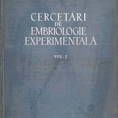 CERCETARI DE EMBRIOLOGIE EXPERIMENTALA VOL.1-B. MENKES