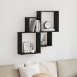 VidaXL Dulap de perete Stejar negru 80x15x78,5 cm - Lemn compozit
