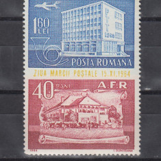 ROMANIA 1964 LP 595 ZIUA MARCII POSTALE ROMANESTI MNH