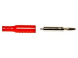 Mufă Banană 4mm 15A Roșie Nichelată