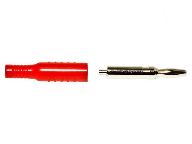 Mufă Banană 4mm 15A Roșie Nichelată
