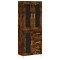 Dulap inalt, stejar fumuriu, 69,5x34x180, lemn compozit