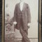 Fotografie tip CDV, barbat cu mustata, sfarsit de secol XIX