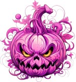 Cumpara ieftin Sticker decorativ, Halloween, Roz, 64 cm, 1337STK-10