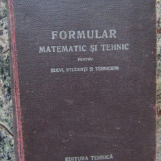 Formular matematic si tehnic (1949)