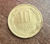 C50 - Moneda foarte veche - Chile - 10 pesos - 1993