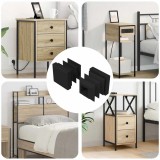 vidaXL Capete de &icirc;nchidere 2 pcs Negru 15 x 15 x 15 mm PP 864856