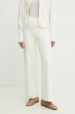 Marella pantaloni UGHETTA2 femei, culoarea bej, drept, high waist, 2513331011200