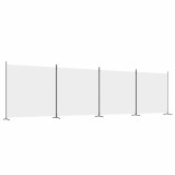 Cumpara ieftin Paravan de camera cu 4 panouri, alb, 698x180 cm, textil