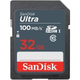 Card Memorie SDHC SanDisk Ultra, 32Gb, Clasa 10 SDSDUNR-032G-GN3IN