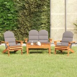 Set mobilier de gradina Adirondack, 4 piese, lemn masiv acacia GartenMobel Dekor, vidaXL