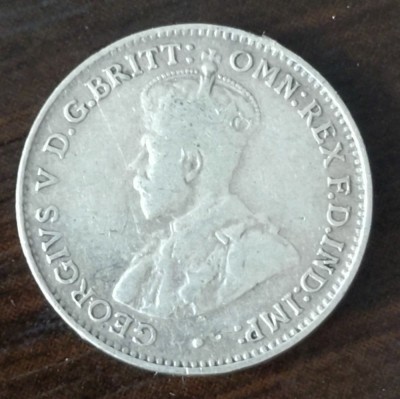 Moneda Australia - 3 Pence 1927 - Argint foto
