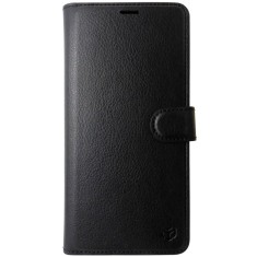 Husa tip carte cu stand Techsuit, aspect piele neagra, pentru Xiaomi Redmi 14C 4G, Poco C75 4G/5G
