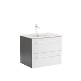 Dulap inferior Vario Clam 60 cu lavoar antracit-alb