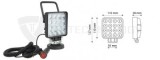 Lampa LED Auto 48W, 3400lm, 10-30V, cu Magnet, Cablu, IP67, 6000K, 16 LED EPISTAR, Durata 30000h, 117x117x40mm