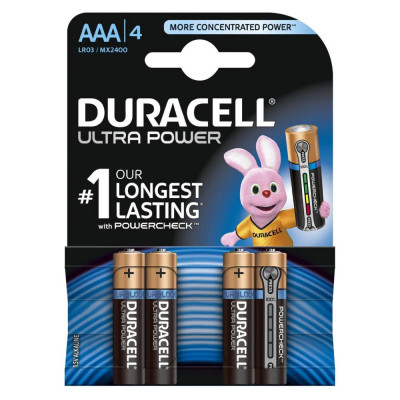 Baterii Alcaline AAA LR3 1.5V DuraCell Optimum Cutie 4 foto