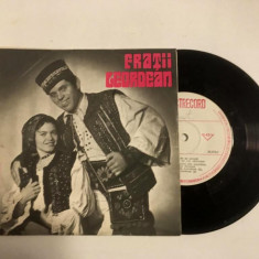 * Fratii Leordean, disc single 7" vinyl, muzica populara folclor Maramures 45