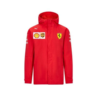 Ferrari geacă de bărbați cu glugă rain red F1 Team 2020 - XXL foto