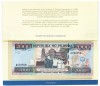 Filipine 2000 Piso 2001 P-189 UNC Bancnota Comemorativa Filipinas, Folder Original