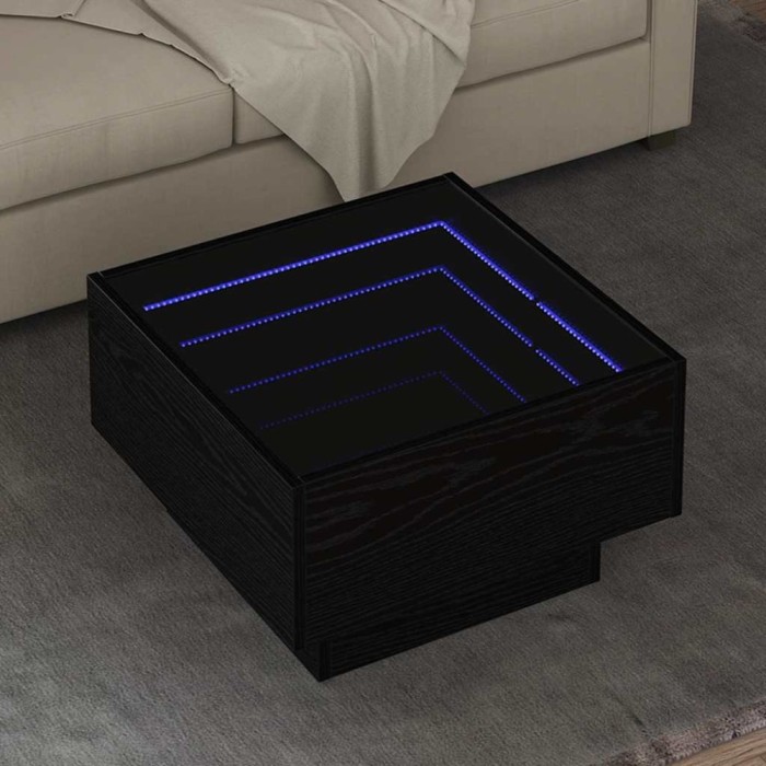 vidaXL Masă de cafea Stejar negru 50 x 50 x 30 cm Lemn compozit
