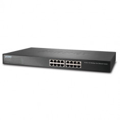 Switch PLANET FNSW-1601, 16-Port 10/100Mbs Fast Ethernet, 19&amp;quot; , Rack Mountable foto