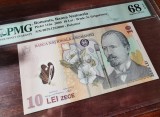 Bancnota 10 lei 2009, PMG 68EPQ