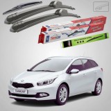 Cumpara ieftin Ștergătoare Kia Ceed II SW JD 2012-prezent | Set Față și Spate Flat &ndash; TeamCar&reg;
