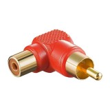 Adaptor RCA tata 90 grade - RCA mama contacte aurite Goobay