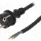 Cablu alimentare AC, 3m, 3 fire, culoare negru, cabluri, CEE 7/7 (E/F) mufa, SCHUKO mufa, PLASTROL - W-97213